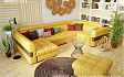 Модульный диван премиум-класса Неаполь 10 (желтый). Мебельная фабрика Филатофф