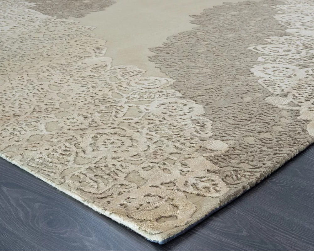Купить дизайнерский ковер в магазине Мир ковров. Непальский ковер из шерсти и шёлка «ART COLLECTION» LACE#3(90325) 300 x 400 см.jpg