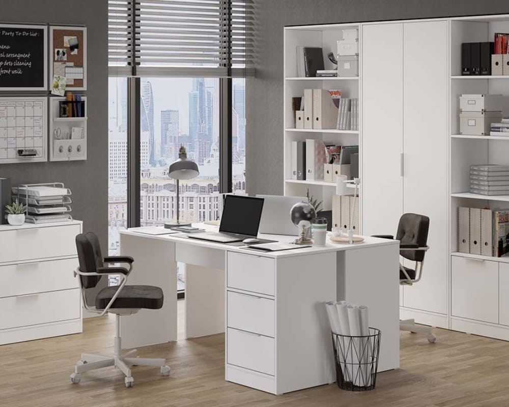 Офисная мебель: рабочий стол и офисное кресло