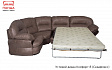 Угловой диван Комфорт 8 (замша) в разложенном виде. Фабрика мебели ПАНДА
