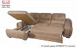 Угловой диван Комфорт 5 (замша) в разложенном виде. Фабрика мебели ПАНДА